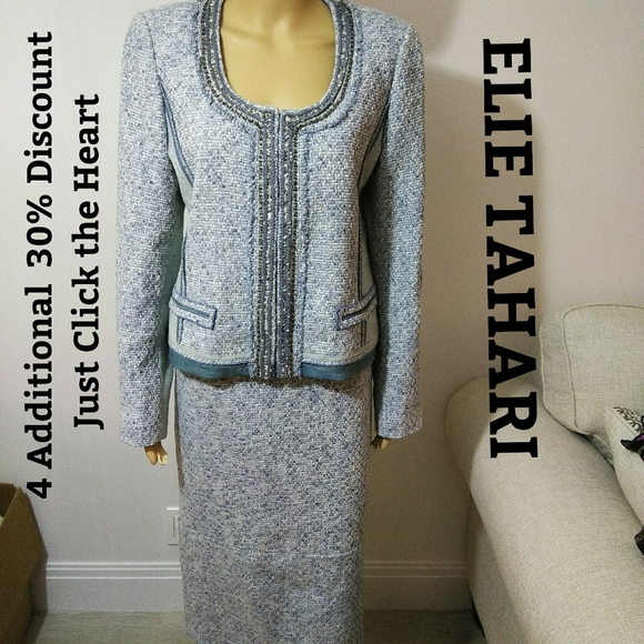 ELIE‎ TAHARI, Jacket & Skirt Set - Picture 1 of 13
